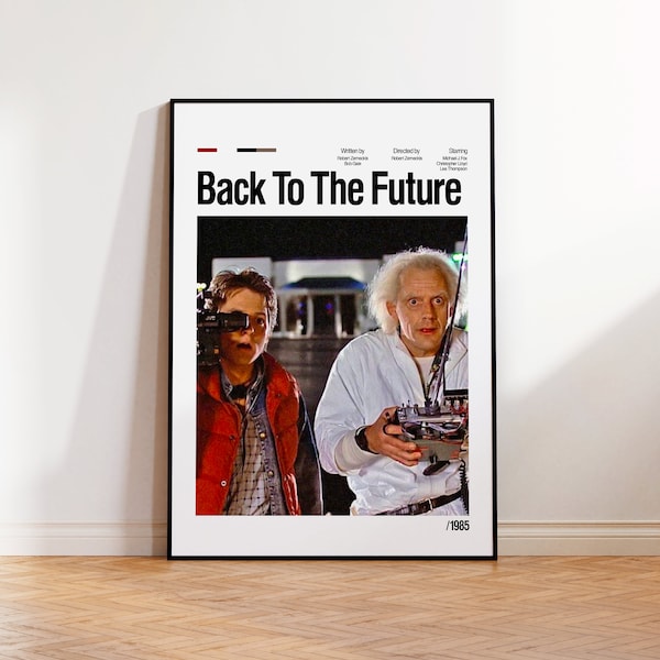 Back to the Future Movie Poster, minimalist movie poster, personalized poster, classic movie poster
