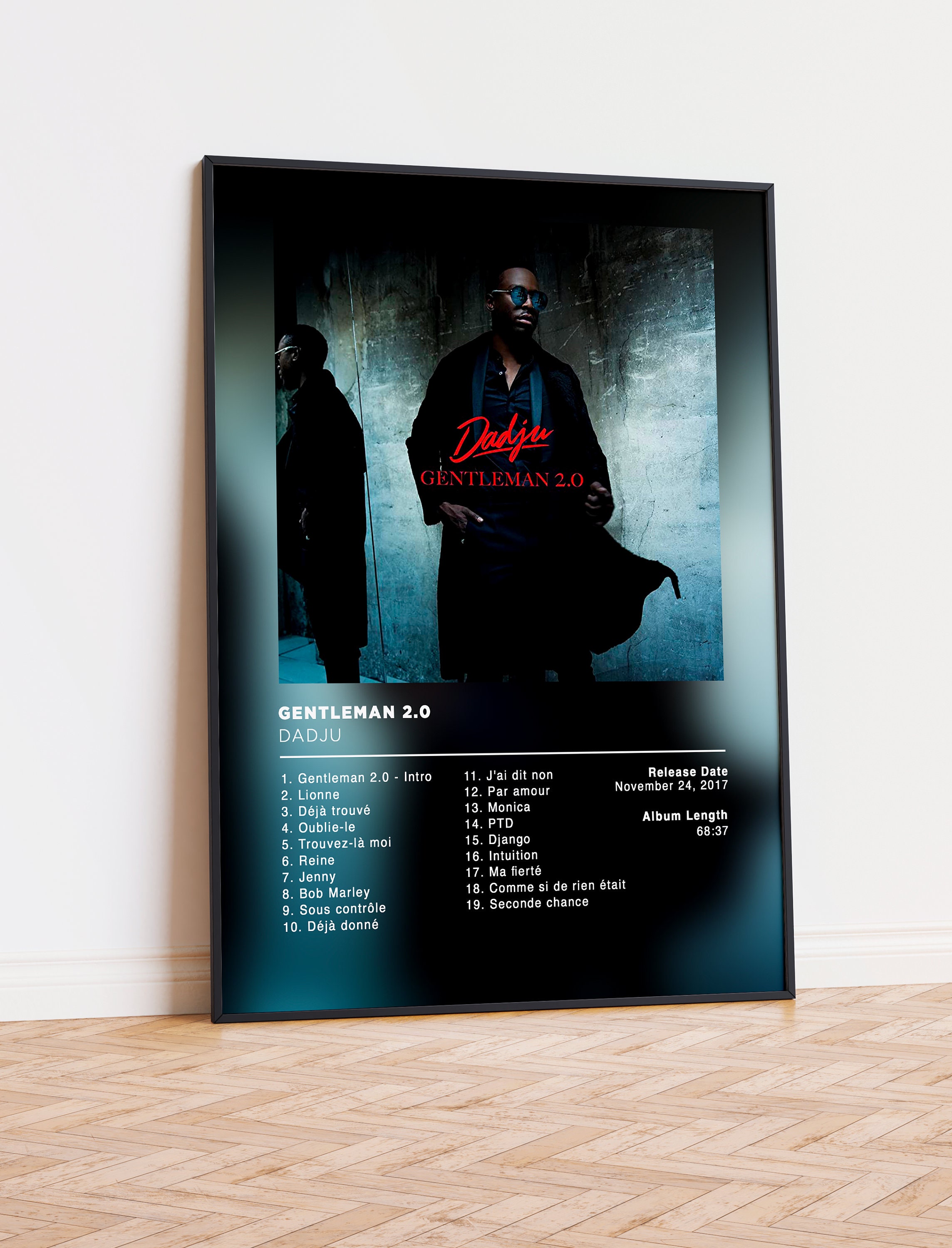 Album Poster Gentleman 2.0 by Dadju, Rap Posters, Album Cover, Album Wall  Art, Custom Album Poster, Rapper Poster, French Rap 
