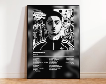 Cartel del álbum Reinsertado de Morad, carteles de rap, portada del álbum, arte de la pared del álbum, cartel del álbum personalizado, cartel del rapero