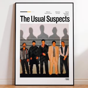 Póster de la película "Sospechosos habituales", póster minimalista, póster personalizado, póster clásico