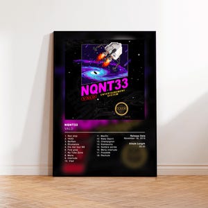 Album Poster NQNT33 de Vald , rap posters, album cover, album wall art, custom album poster, rapper poster, rap francais