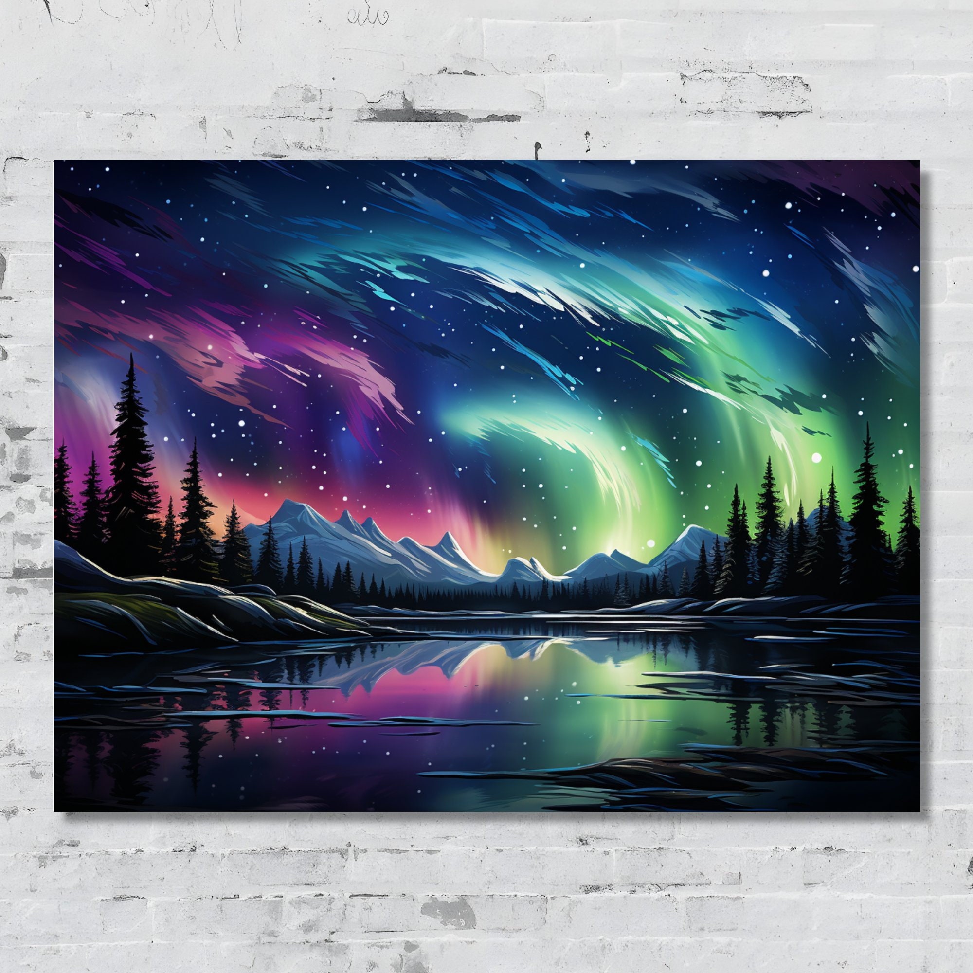 Aurora leinwand kunst