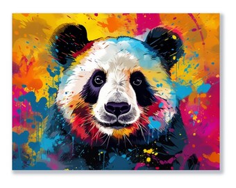 Bärenfarbe - Wandkunst, Bärenposter, Leinwand, Aludruck und Acryl für Wohnzimmer, Schafzimmer oder Büro