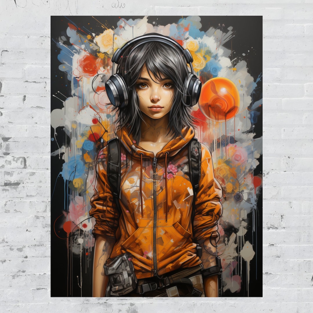 Sally Face Anime Fanart Poster 30x45cm - Leinwand Wandkunst