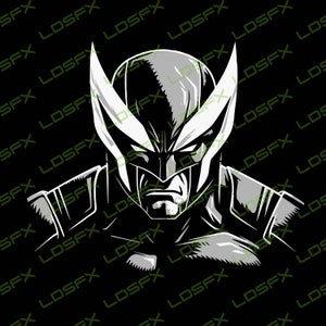 Puede incluir: Ilustración en blanco y negro de un superhéroe con máscara y casco puntiagudo. El superhéroe tiene una expresión seria y mira hacia adelante.