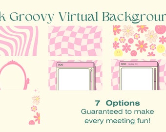 Pink Virtual Meeting Zoom Backgrounds (7 Options)