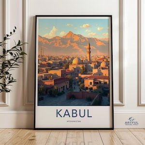 Kabul Afghanistan Wall Art, Travel Poster Kabul, Cityscape Art Kabul, Kabul Afghanistan Print, Modern Kabul Poster, Kabul Decor,