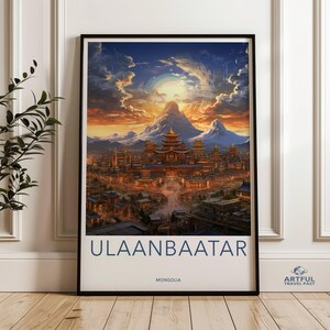 Ulaanbaatar Wall Art, Mongolia Cityscape Print, Stunning Urban Landscape, Historical and Cultural Artwork, Home Decor