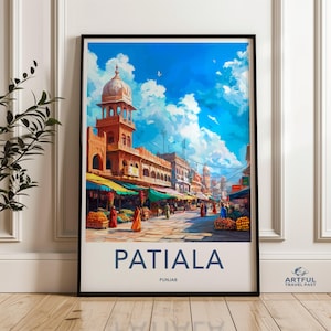 Patiala Punjab India Wall Art, Cityscape Painting, Indian Street Scene Print, Travel Photography, Cultural Heritage Decor, South Asia Art