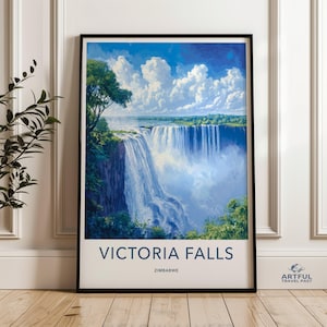 Victoria Falls Poster, Victoria Falls Wall Art, Victoria Falls Print, Scenic Waterfall Poster, Nature Landscape Wall Art Decor