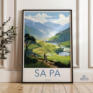 Sa Pa Wall Art, Vietnam Landscape Print, Mountain View Decor, Nature Photography, Home Office Wall Decor, Travel Souvenir Gift