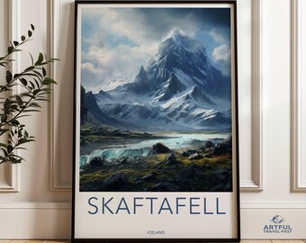 Skaftafell Iceland Wall Art, Majestic Icelandic Landscape Print, Nordic Nature Decor, Mountain Artwork, Travel Photography, Home Decor