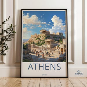 Athens Greece Wall Art, Historical Landmark Decor, Ancient Greek Architecture, Acropolis of Athens Print, Home Decor