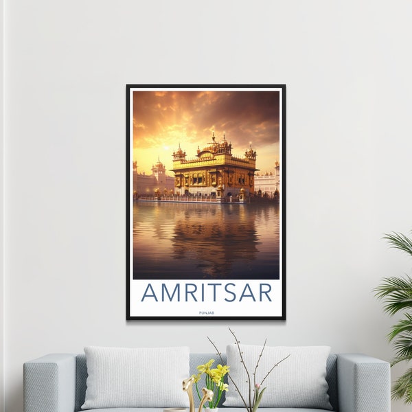 Amritsar_India Wall Art, Travel Print, The Golden Temple, Amritsar India Poster, Sri Harmandir Sahib Gurdwara, Punjab Decor, Gift for Her