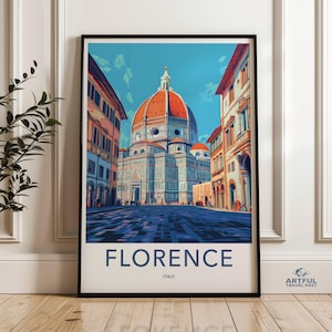 Florence Cathedral Wall Art, Duomo di Firenze Print, Italy Travel Poster, Historic Europe Decor, Florence Cityscape Artwork