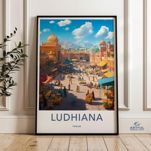 Ludhiana Punjab India Wall Art, Cityscape Print, Indian City Market Scene, South Asia Decor, Travel Photography, Home Decor, Wall Decor