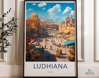 Ludhiana Punjab India Wall Art, Cityscape Print, Indian City Market Scene, South Asia Decor, Travel Photography, Home Decor, Wall Decor