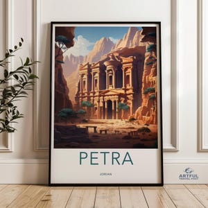 Petra Jordan Wandkunst, Antike Architektur Druck, Reisefotografie, Historisches Wahrzeichen, Wüstenlandschaft, Wohnkultur