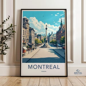 Montreal Wall Art, Cityscape Art Montreal, Montreal Poster Print, Montreal Travel Poster, Montreal Artwork, Canada Wall Decor