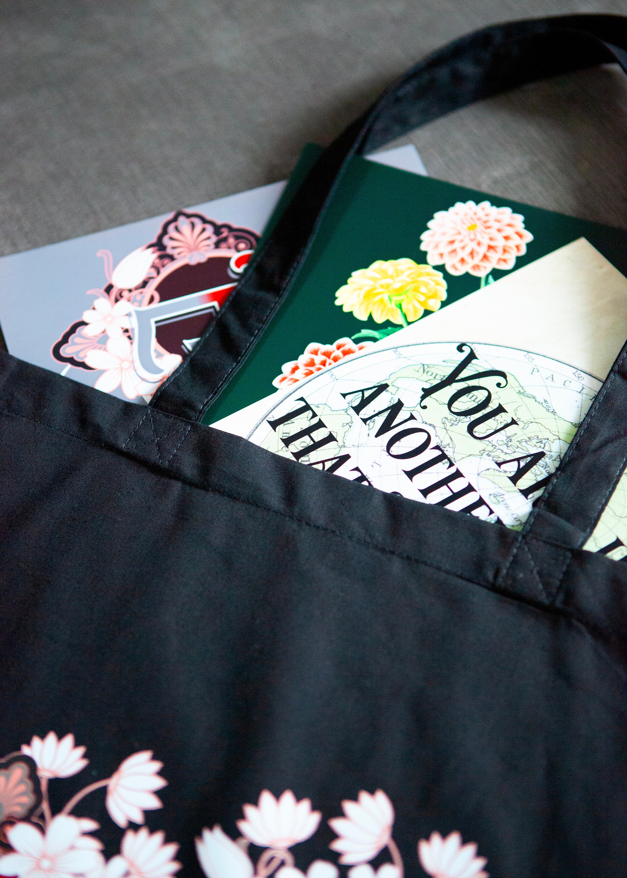 Elder Emo Black Tote Bag | Reuseable Shopper | Shoulder Bag 