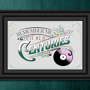 Centuries by Fall Out Boy Lyrics Digital Art Print | Printable | Instant Download | Gift for home | Emo, Goth, Alt, Pop Punk, Rock
