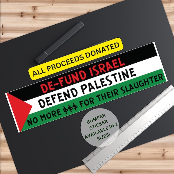 100% proceeds donated to Palestine/free Palestine decal/Gaza/Palestine bumper sticker/free Palestine sticker/Palestine laptop sticker