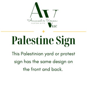 says that the Palestinian sign has the same design on the front and back.