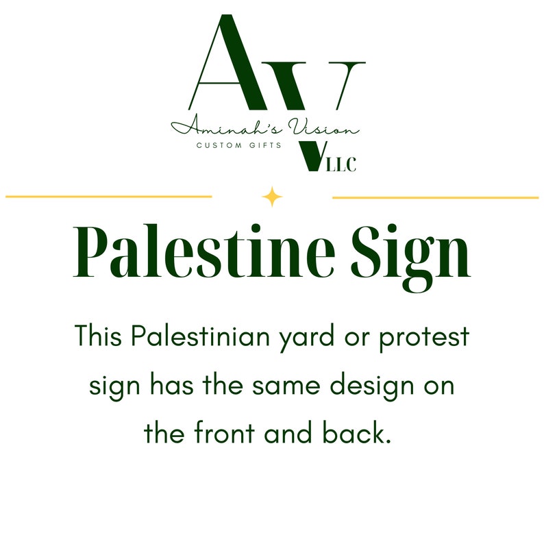 says that the Palestinian sign has the same design on the front and back.