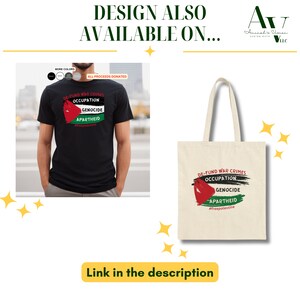 free Palestine design also on a shirt and tote bag. links are in the description