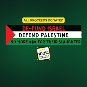100% proceeds donated to Palestine/free Palestine decal/Gaza/Palestine bumper sticker/free Palestine sticker/Palestine laptop sticker