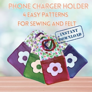 Molde de costura fácil em PDF para capa de celular, suporte para óculos de sol, ideia de presente DIY ideal para iniciantes, tutorial simples de acessórios de viagem