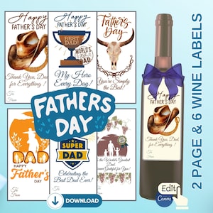Etichetta personalizzata per la festa del papà, etichetta per bottiglia di vino personalizzata, modello di vino modificabile, etichetta motivazionale per la festa del papà, etichetta del vino
