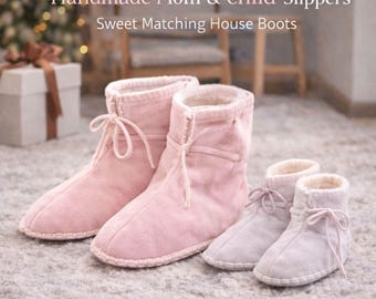Last Minute Gift Sewing Pattern, Cozy Slipper Booties, DIY Gift Set, Beginner Friendly, Printable PDF