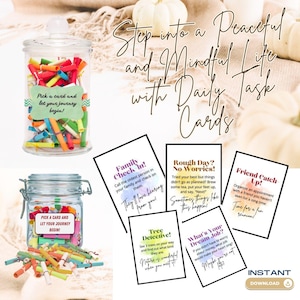 31 Printable Affirmation Card, Self Care  Positive Mindset, Daily Challenge Motivation Task Card, Positive Thinking Inspiration Gift Card