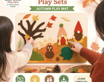 Autumn Expansion Pack, Felt Appliqué Designs & Patterns, Felt Templates, Fall Prints Digital Download