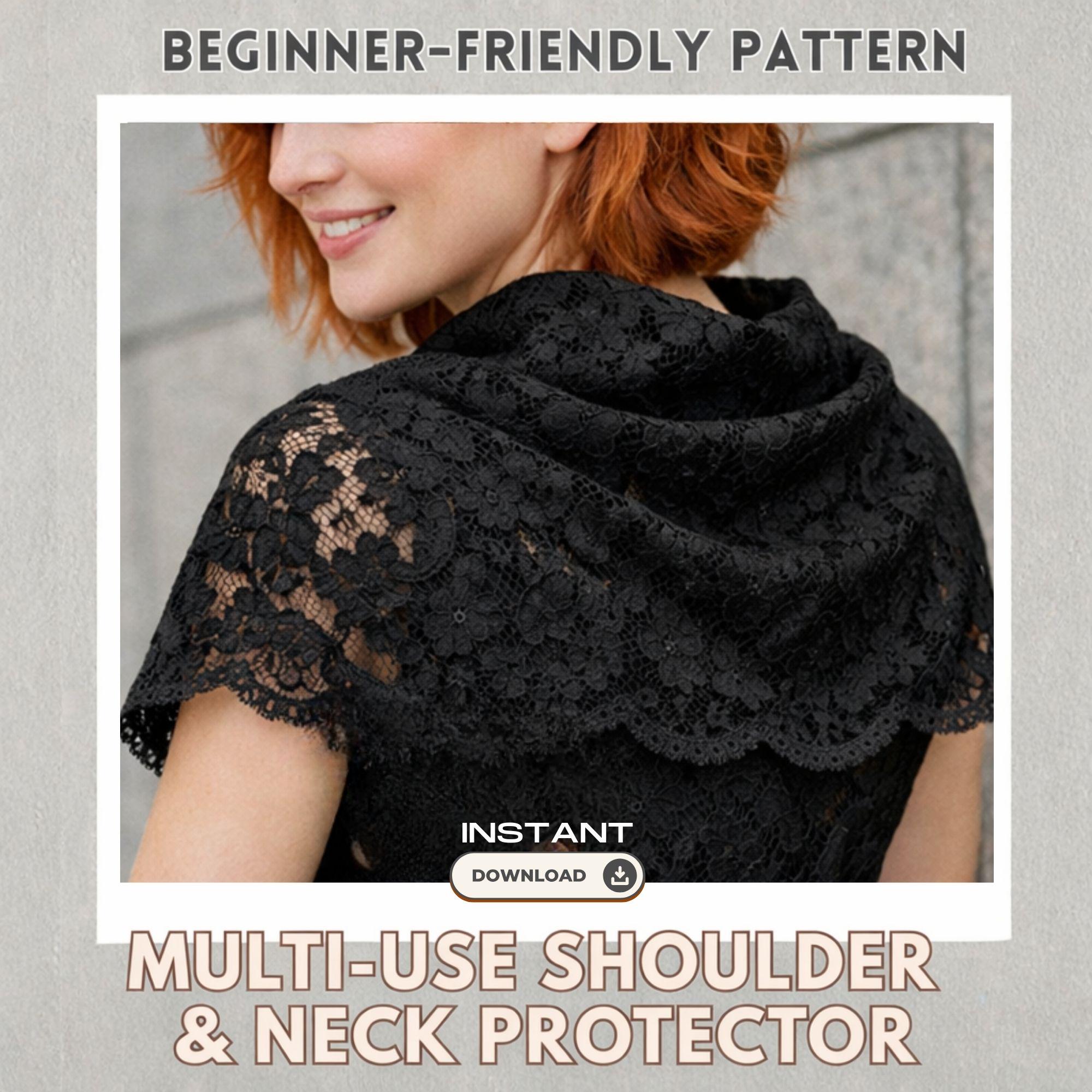 Neck & Shoulder Protector Sewing Pattern PDF, Easy Neck Warmer Pattern ...