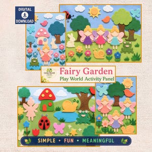 Fairy Garden Play World Activity Panel Pattern, Educational Toy, Felt Board PDF,  Kids Craft, Quiet Book Activity (Digital Download)
