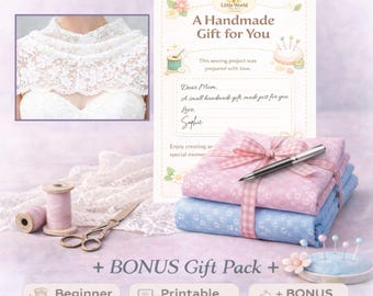 Last Minute Gift Sewing Pattern, Neck & Shoulder Cover, DIY Gift Set, Printable PDF, Beginner Sewing, Gift for Mom