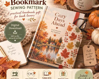 Glasses Case Bookmark Sewing Pattern | Fall Reading Gift (Digital Download)