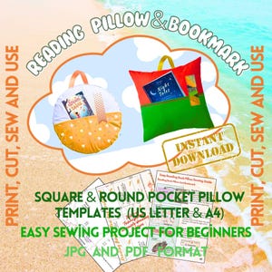 Reading Pillow Sewing Pattern: Beginner-Friendly Kids Travel Accessory (PDF Pattern)
