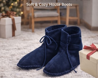 Slipper Booties Sewing Pattern for Dad, Beginner-Friendly DIY Cozy House Shoes, Fathers Day Gift PDF & JPG Download Easy Sewing Project