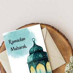 Biglietto di auguri Ramadan, ramadan mubarak, Stampa islamica per Ramadan, carta stampabile Ramadan, Download istantaneo, Ramadan Kareem