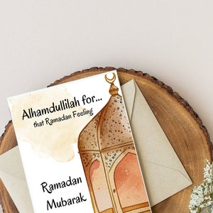 Biglietto di auguri Ramadan, ramadan mubarak, Stampa islamica per Ramadan, carta stampabile Ramadan, Download istantaneo, Ramadan Kareem,