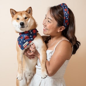 Matching Pet & Owner Set: Freedom Garden Bandana, Bow, Headband