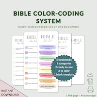 Scripture Color Code Key - Etsy