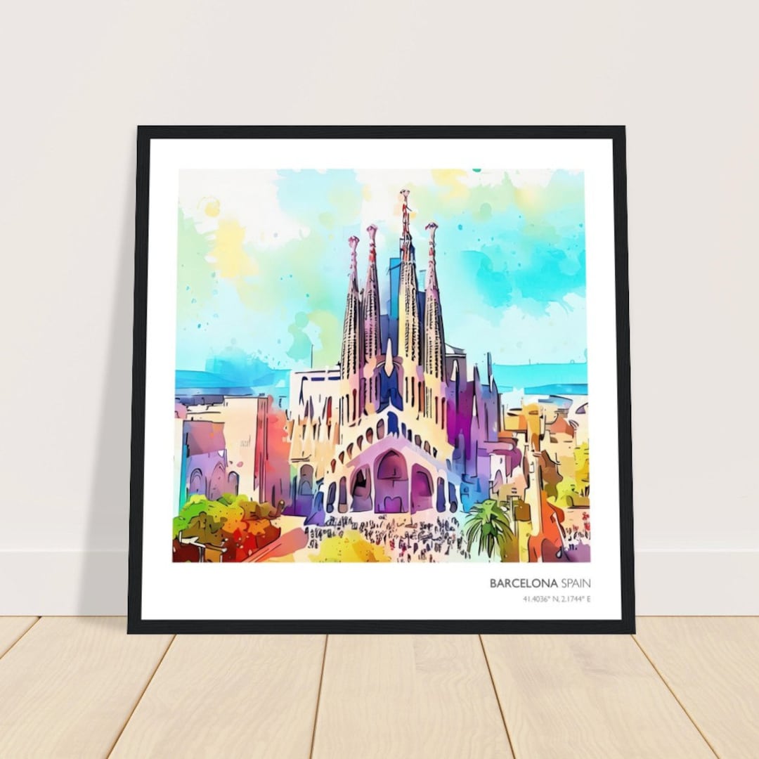 La Sagrada Familia spain Travel Print Wall Art Watercolor X la-sagrada-familia-spain-travel-print-wall-art-watercolor-x