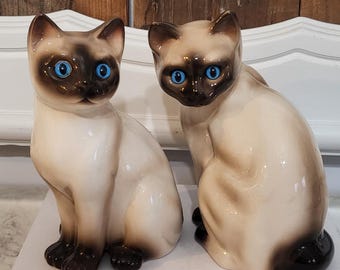 Extremely Rare MCM 1954 Leland Claes Twin Siamese Cats TV Lamp in