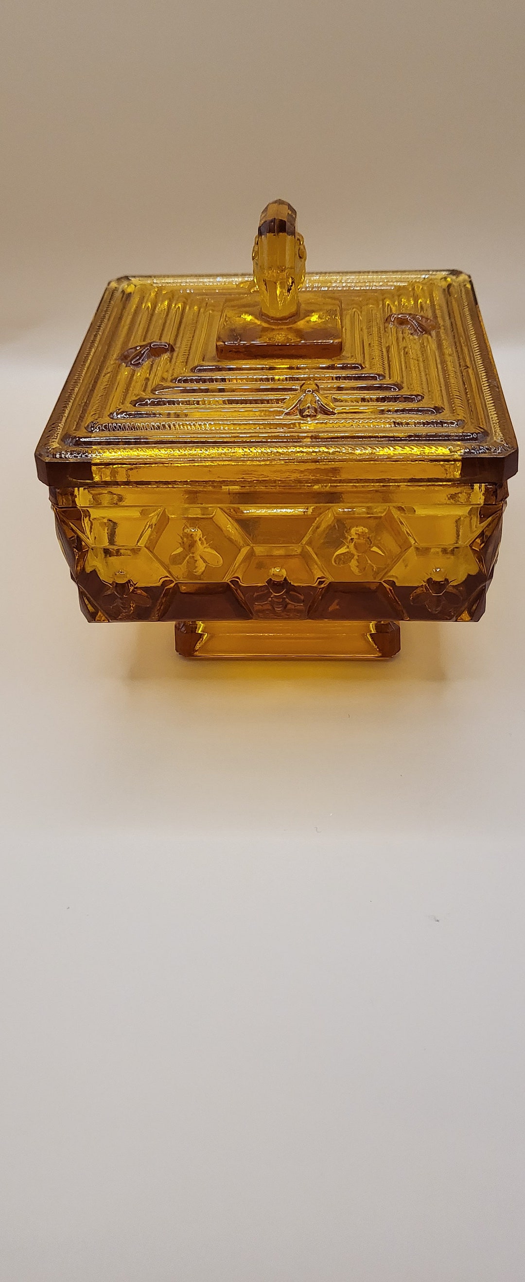 VTG Fenton Honey Bee Candy Dish Etsy