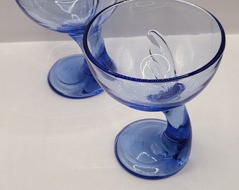 Set of 2 vintage Bormioli Rocco Jerba dessert bowls