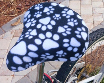 Paw Print STREAKSKIN, plush bike seat cover, customizable for anything on wheels, fun styles for active attitudes, life's waiting, ride on!